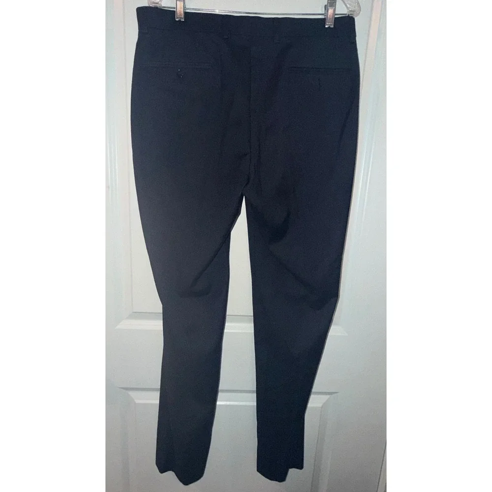 Lauren Ralph‎ Lauren Mens 34X34 Navy Blue Stretch Dress Pants Flat Front Solid